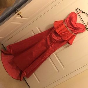 Strapless Pink Custom Made Dress